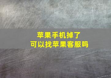 苹果手机掉了 可以找苹果客服吗